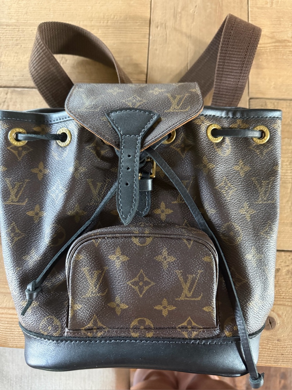 LV Monogram Drawstring Backpack by Vintage Boho Bags NEW